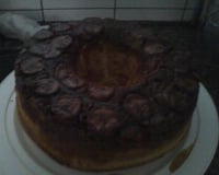 Bolo de banana com calda