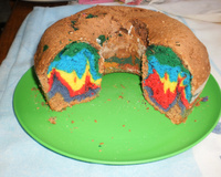 Bolo arco-íris