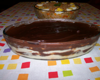 Pavê de chocolate preto e chocolate branco