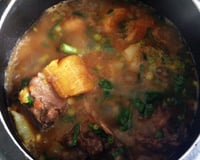 Rabada com batata e agrião