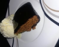 Calda de chocolate que endurece