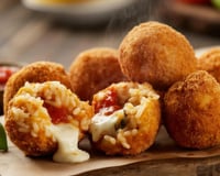 Bolinho de risoto? Aprenda a fazer arancino, o bolinho italiano crocante por fora e crocante por dentro que todo mundo vai amar