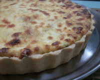 Torta de palmito com cobertura cremosa