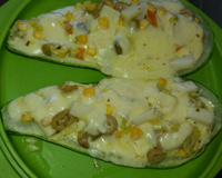 Abobrinha recheada com ricota