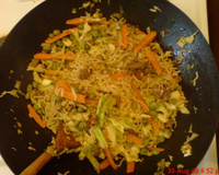 Espaguete com legumes