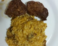 Filé mignon com risoto