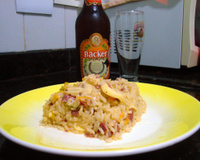 Risoto de copa real com champignon e vinho branco