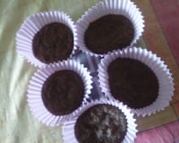 Bolinho de aveia com banana e cacau