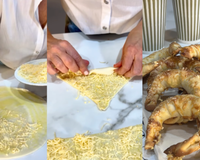 Croissant de queijo express: fácil de montar e fica pronto rapidinho para servir no lanche da tarde