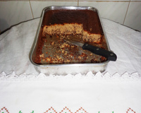 Bolo com gotas de chocolate