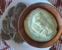 Purê de inhame com cebolinha