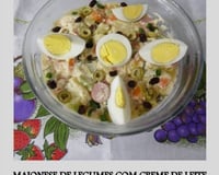 Maionese de legumes com creme de leite