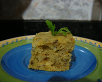 Torta rápida e nutritiva de fubá de micro-ondas