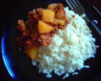 Carne moída na panela de pressão