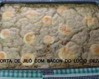 Torta de jiló com bacon do Lúcio Cezar