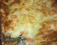 Torta de queijo e presunto