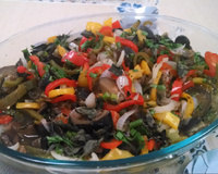 Salada de berinjela no forno