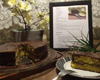 Bolo de Milho com Cobertura de Chocolate