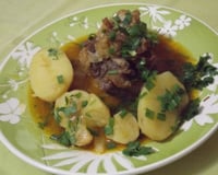 Rabada com batata e agrião