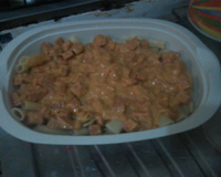 Macarrão com mortadela