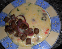 Xerém com carne de sol