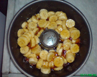 Pudim de bananas carameladas
