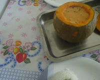 Fricassê de frango na abóbora moranga