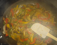 Salada de berinjela e pimentão