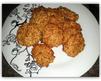 Biscoito de granola, aveia e  linhaça