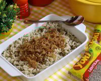 Arroz com Lentilha e Cebolas Caramelizadas