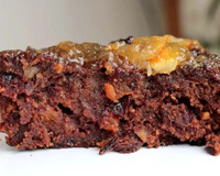 Bolo de Natal com frutas secas e geleia de laranja