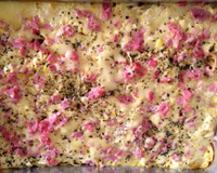 Macarrão de forno com creme de milho