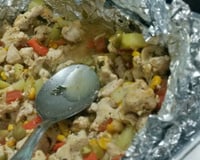 Papelote de frango com legumes