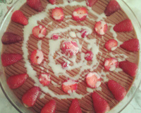 Torta mousse de morango trufada