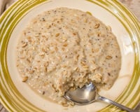 Mingau de aveia simples para uma pessoa