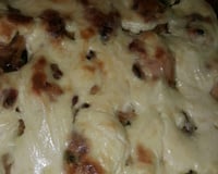 Frango assado com creme fácil