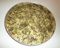 Pizza de frango com palmito