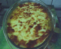 Torta de mandioca com carne seca