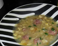 Grão-de-bico com calabresa