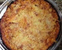 Bolo de batata com recheio de frango com requeijão