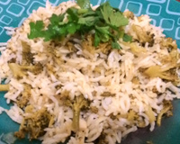 Arroz com brócolis verdinho