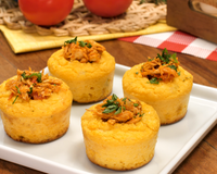 Cupcake de frango com milho