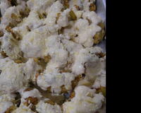 Couve-flor empanada ao molho branco