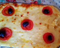 Batata recheada em travessa