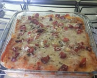 Batata de forno com frango rápida