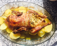 Pato recheado à moda do chef