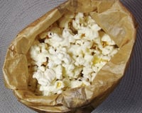 Pipoca de micro-ondas com milho comum sem óleo