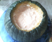 Bobó de frango na moranga