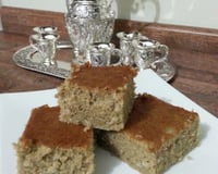 Bolo de inhame, fubá e coco