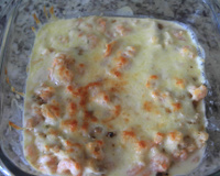 Filé de tilápia com molho de limão com camarão